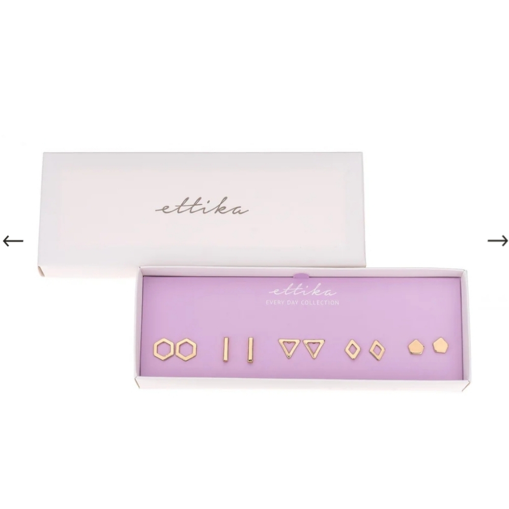 Ettika geometric earring set